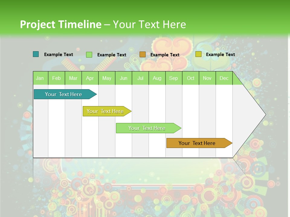 Yellow Frame Swirl PowerPoint Template