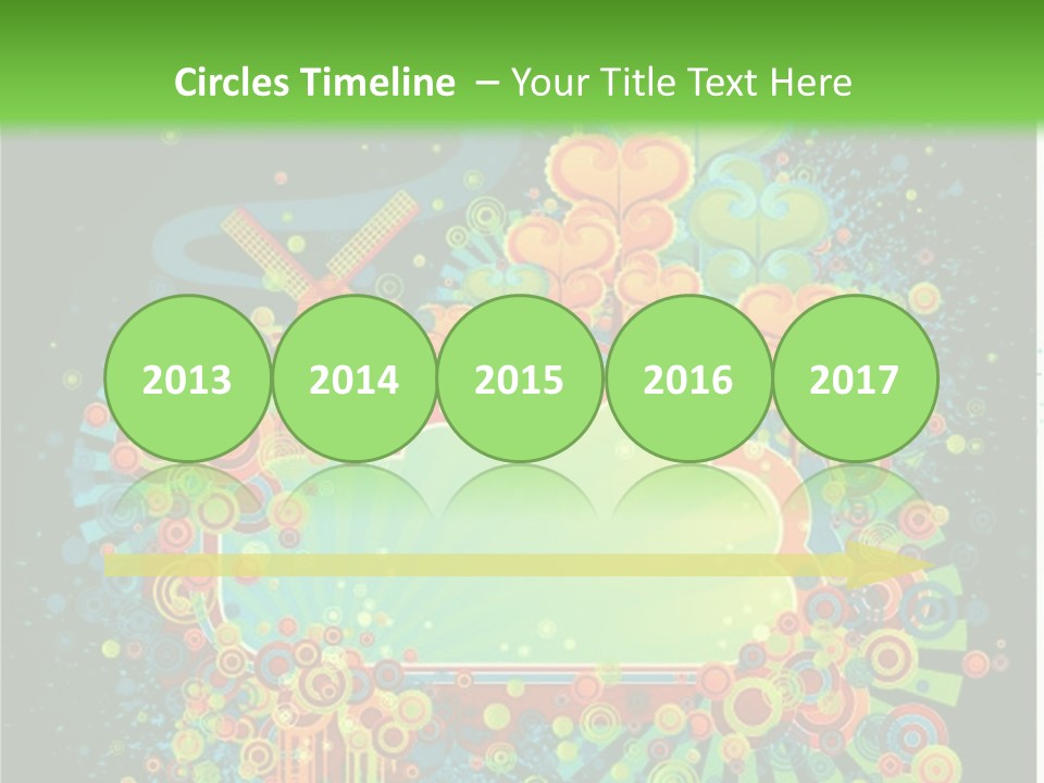 Yellow Frame Swirl PowerPoint Template