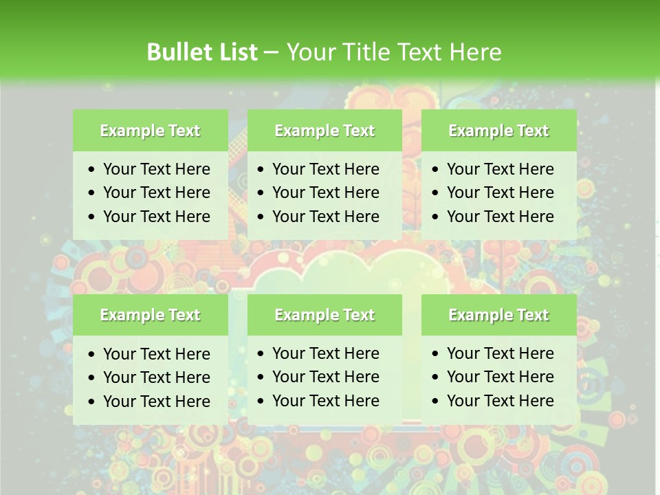 Yellow Frame Swirl PowerPoint Template