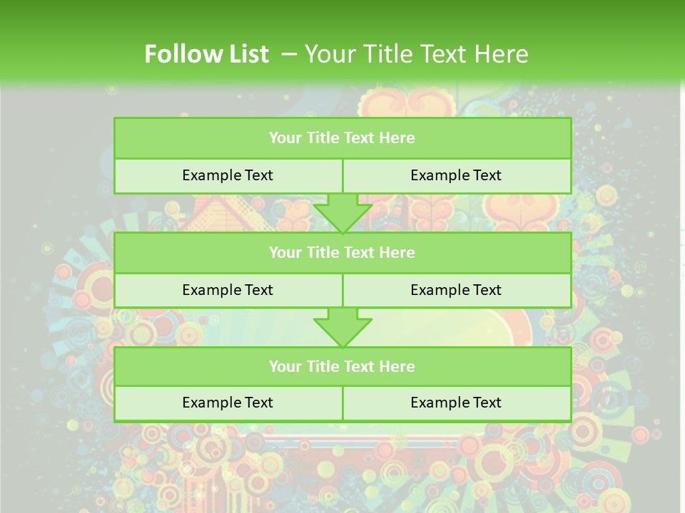 Yellow Frame Swirl PowerPoint Template