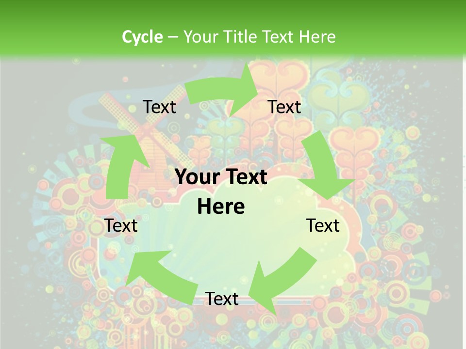 Yellow Frame Swirl PowerPoint Template