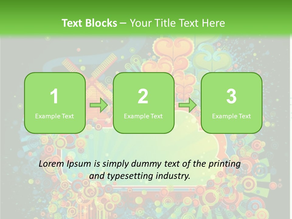 Yellow Frame Swirl PowerPoint Template