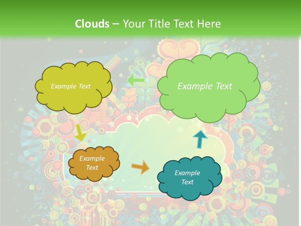 Yellow Frame Swirl PowerPoint Template