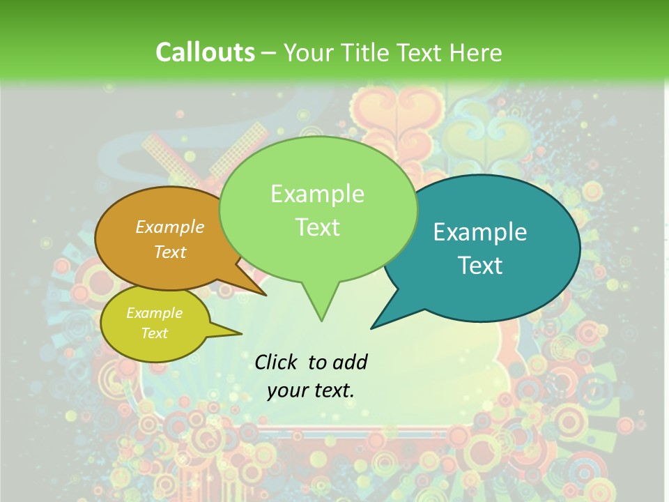 Yellow Frame Swirl PowerPoint Template