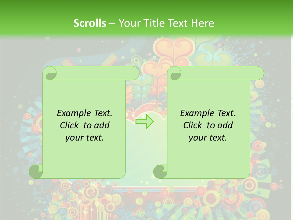 Yellow Frame Swirl PowerPoint Template