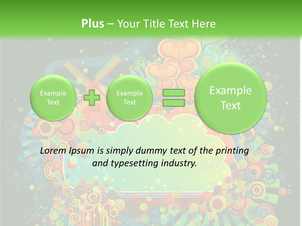 Yellow Frame Swirl PowerPoint Template