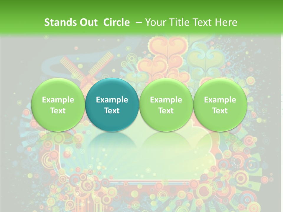 Yellow Frame Swirl PowerPoint Template