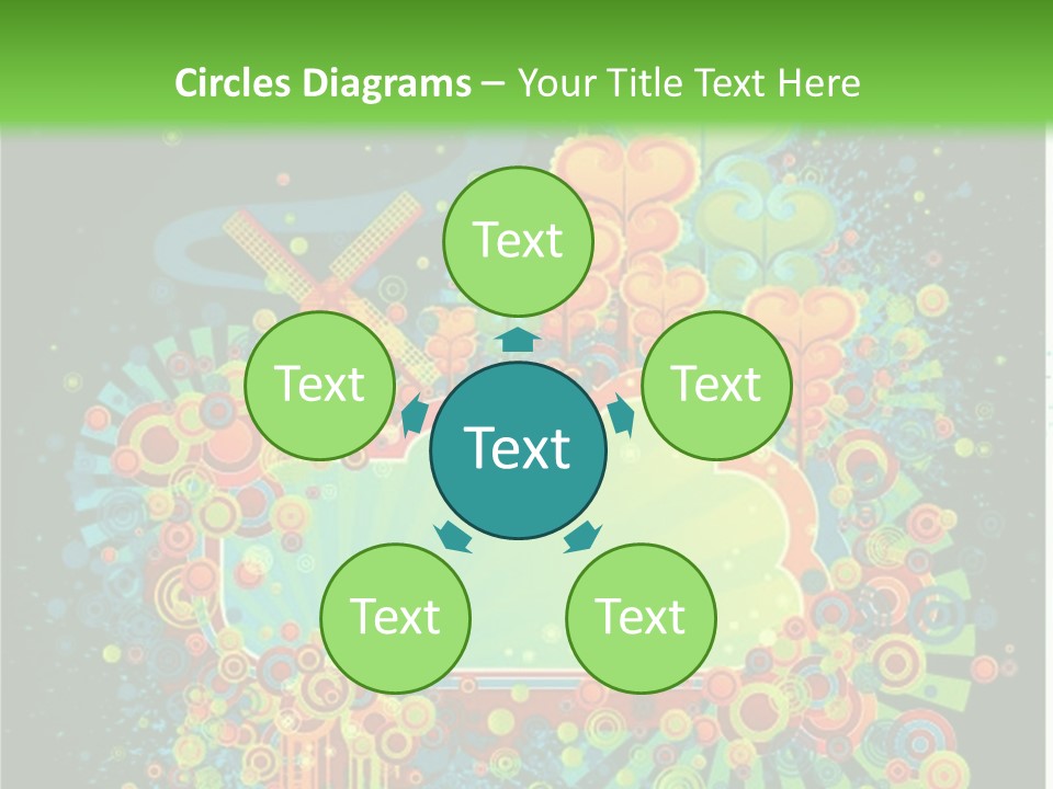 Yellow Frame Swirl PowerPoint Template