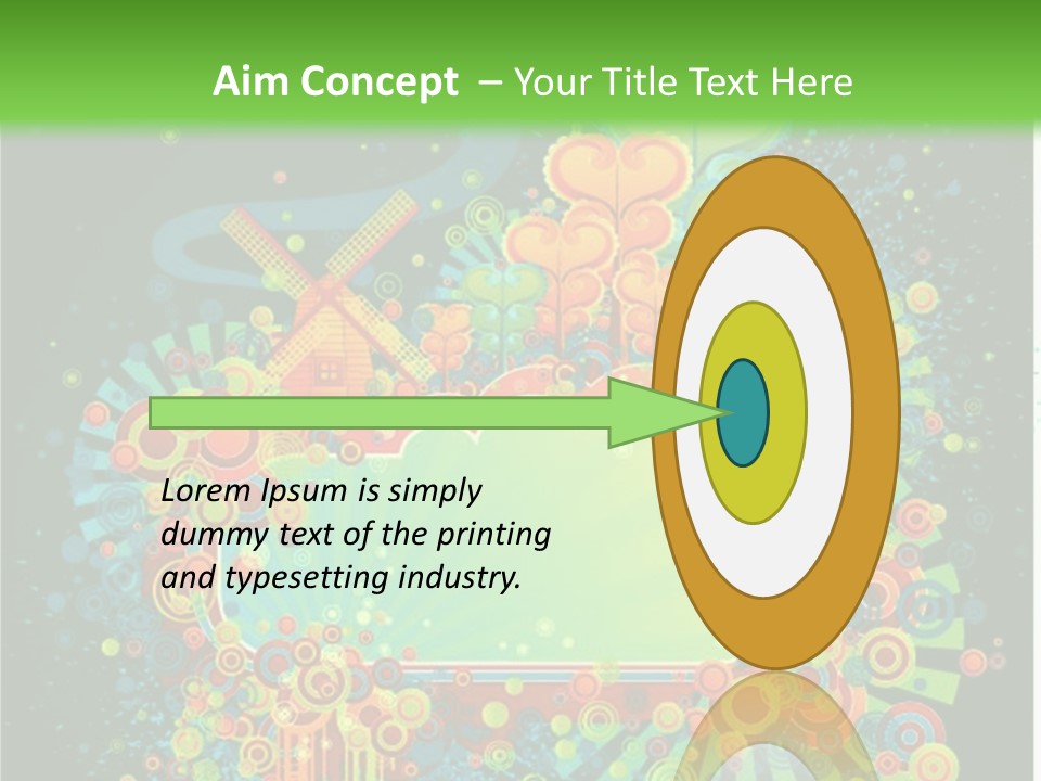 Yellow Frame Swirl PowerPoint Template