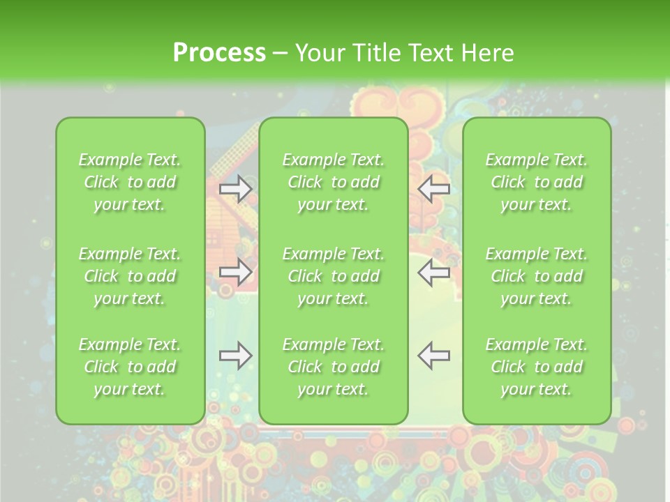 Yellow Frame Swirl PowerPoint Template