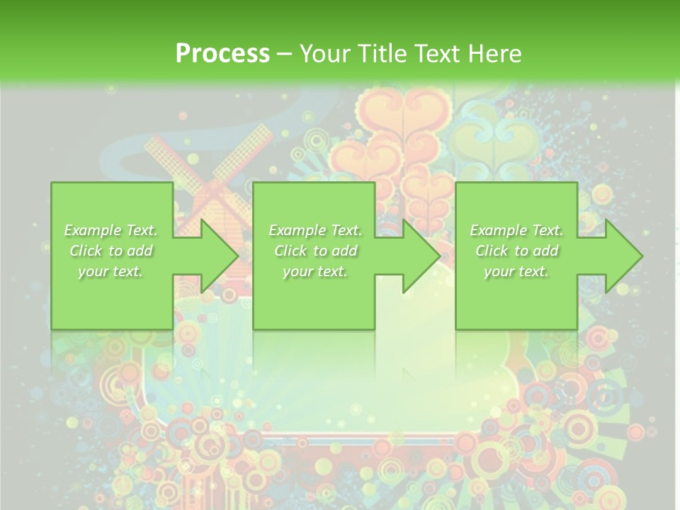 Yellow Frame Swirl PowerPoint Template