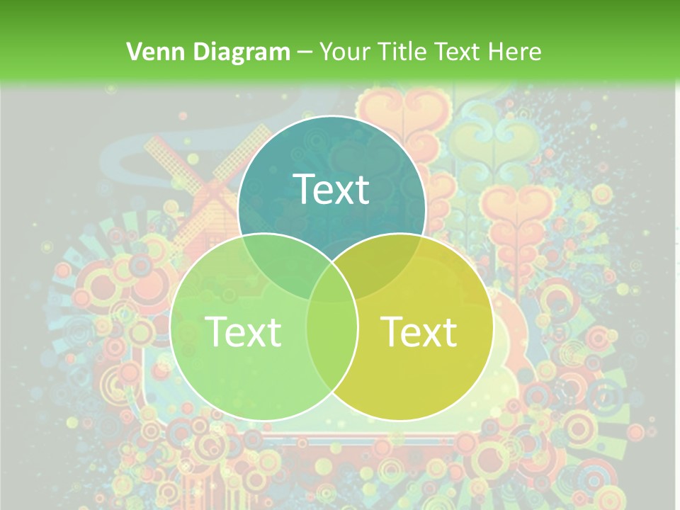 Yellow Frame Swirl PowerPoint Template
