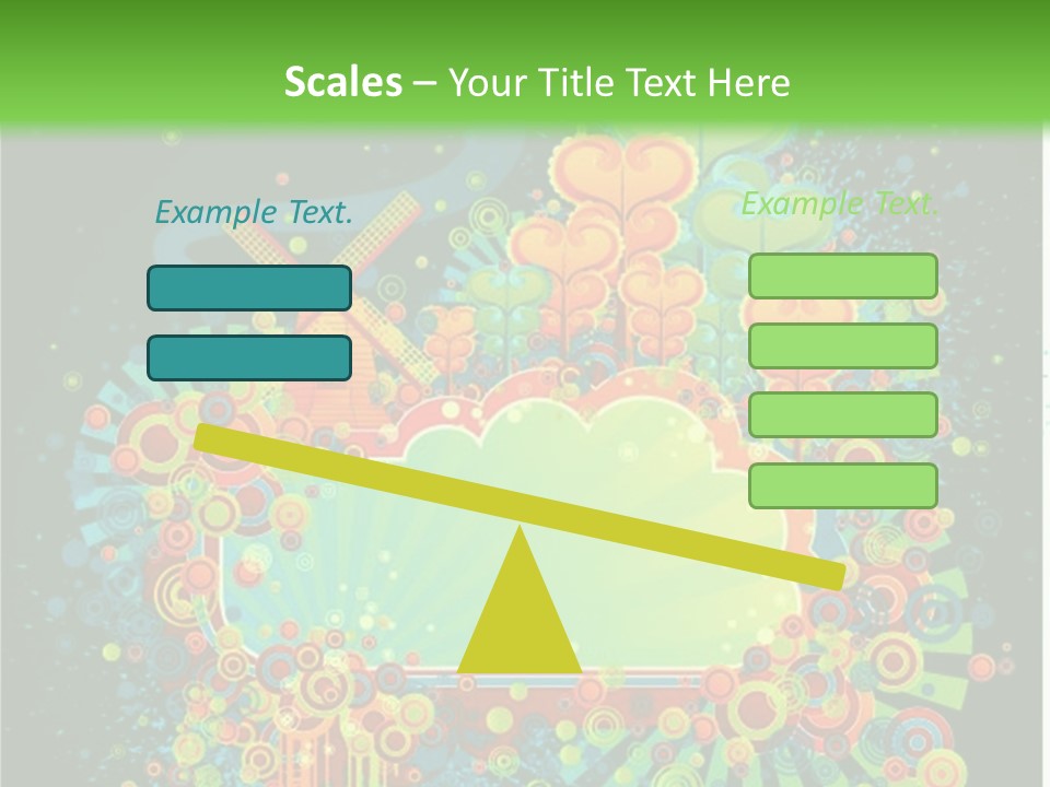 Yellow Frame Swirl PowerPoint Template
