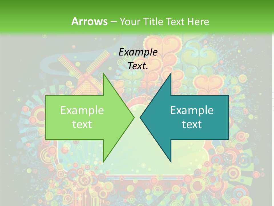 Yellow Frame Swirl PowerPoint Template