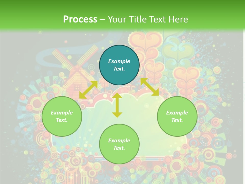 Yellow Frame Swirl PowerPoint Template