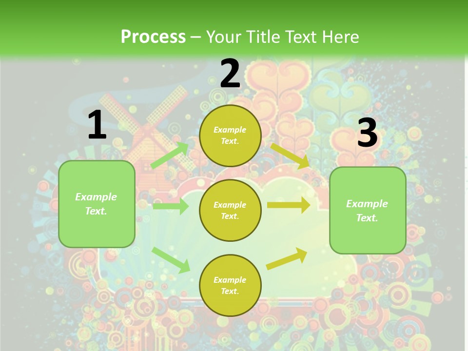 Yellow Frame Swirl PowerPoint Template