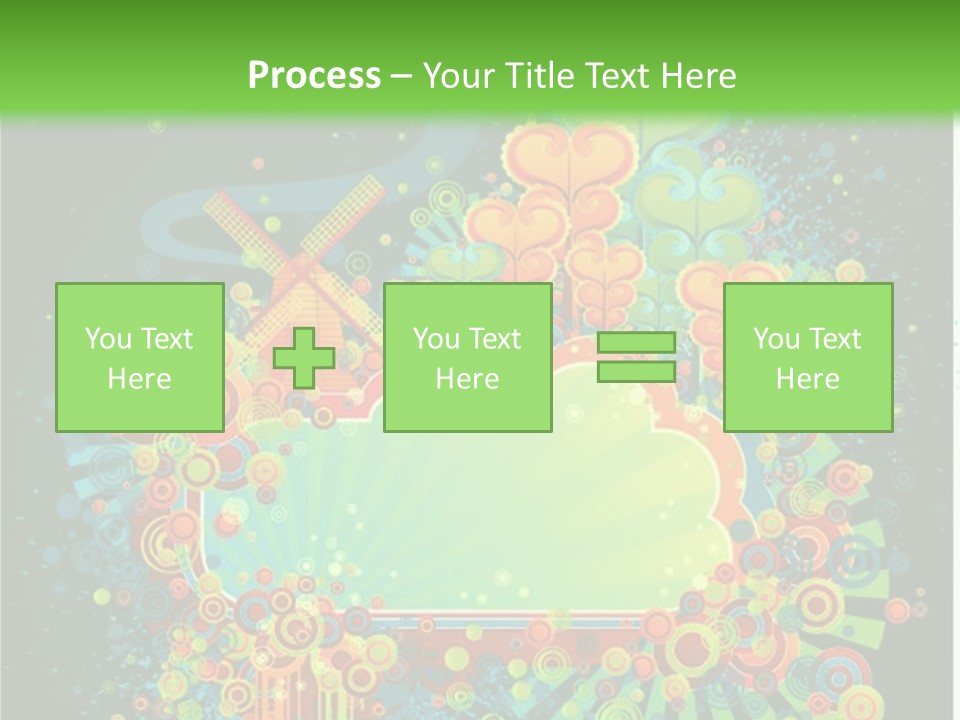 Yellow Frame Swirl PowerPoint Template