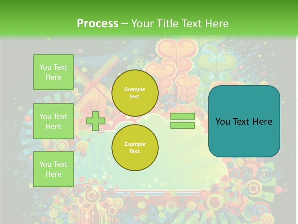 Yellow Frame Swirl PowerPoint Template