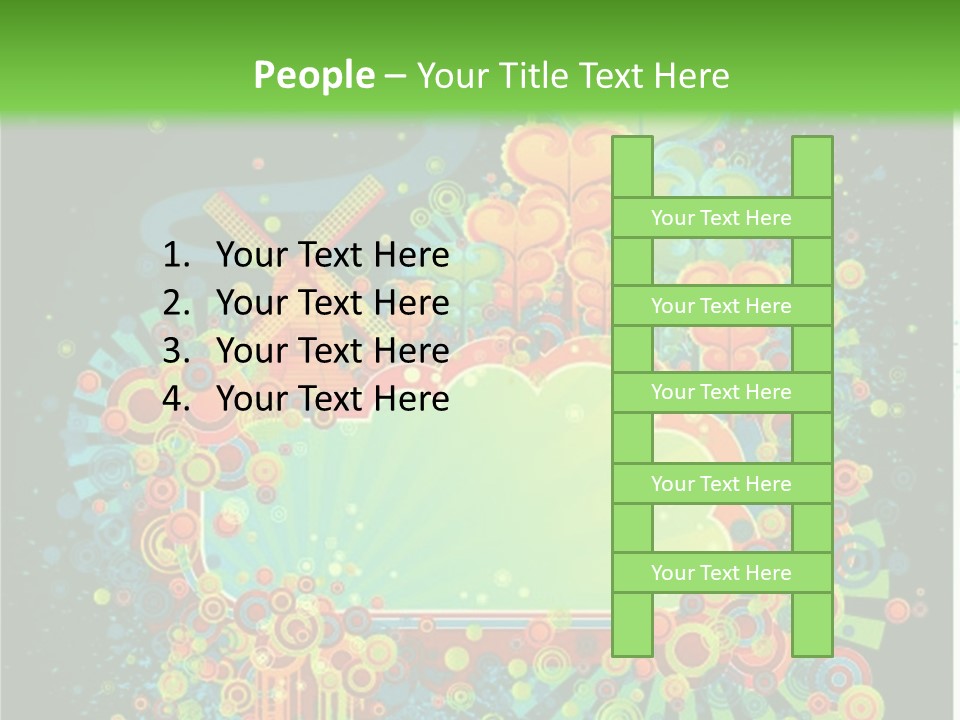 Yellow Frame Swirl PowerPoint Template