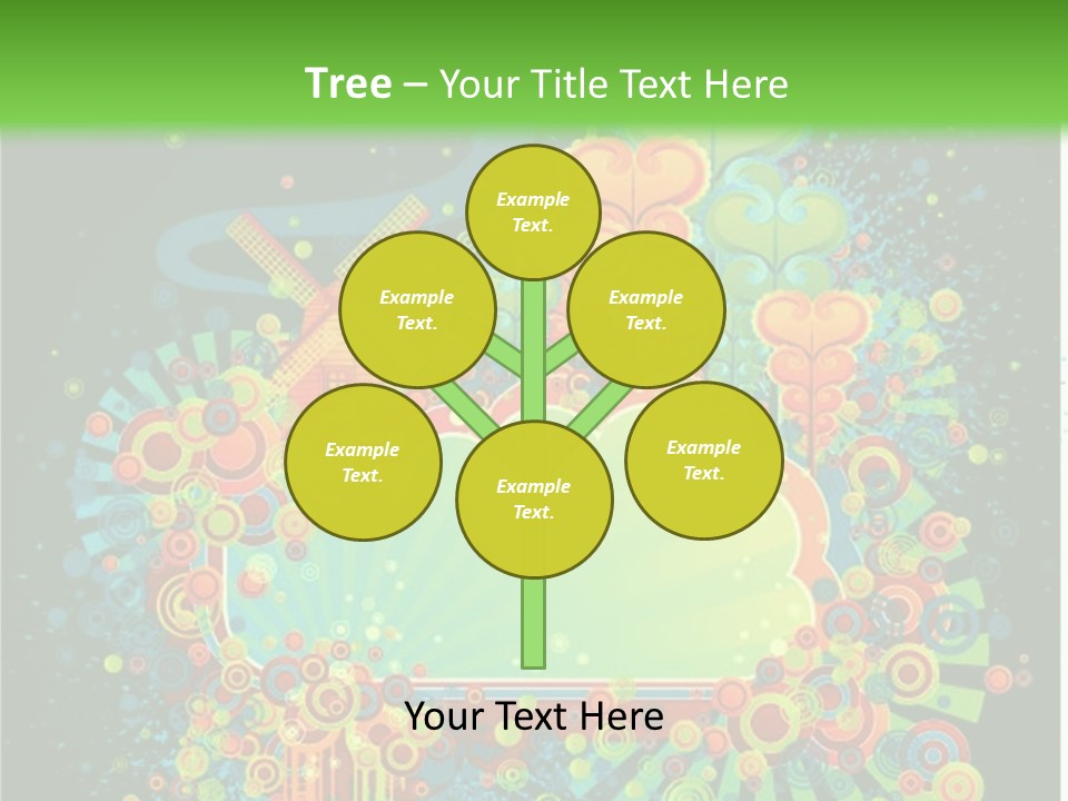 Yellow Frame Swirl PowerPoint Template