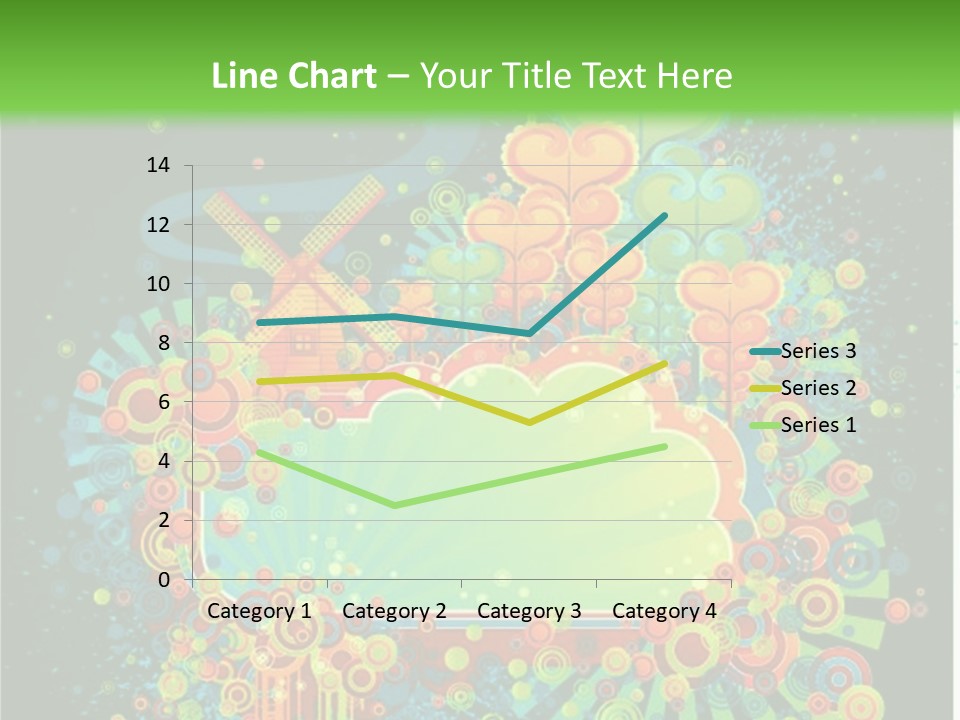 Yellow Frame Swirl PowerPoint Template
