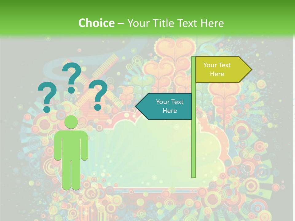 Yellow Frame Swirl PowerPoint Template
