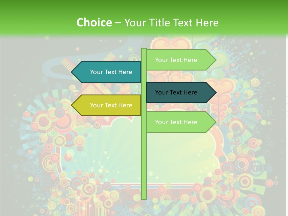 Yellow Frame Swirl PowerPoint Template