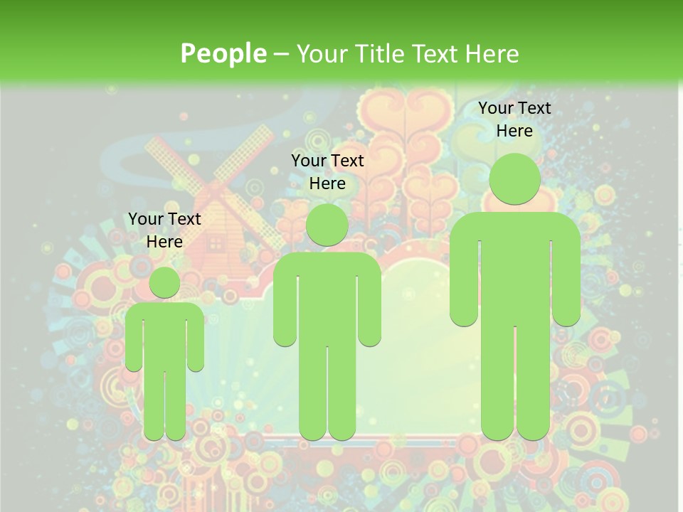 Yellow Frame Swirl PowerPoint Template