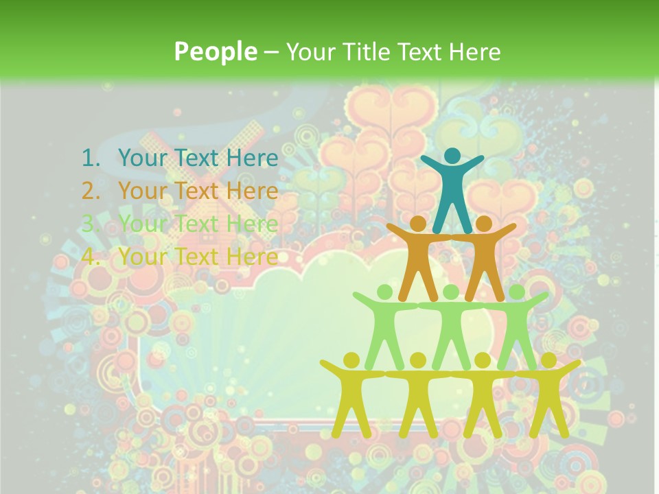 Yellow Frame Swirl PowerPoint Template