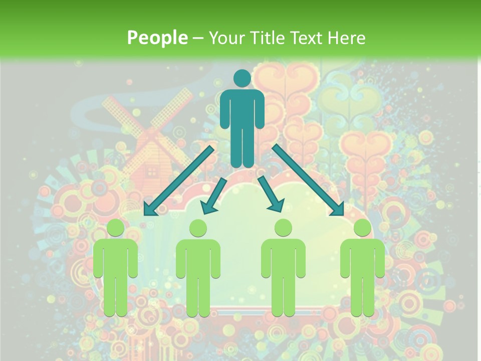 Yellow Frame Swirl PowerPoint Template