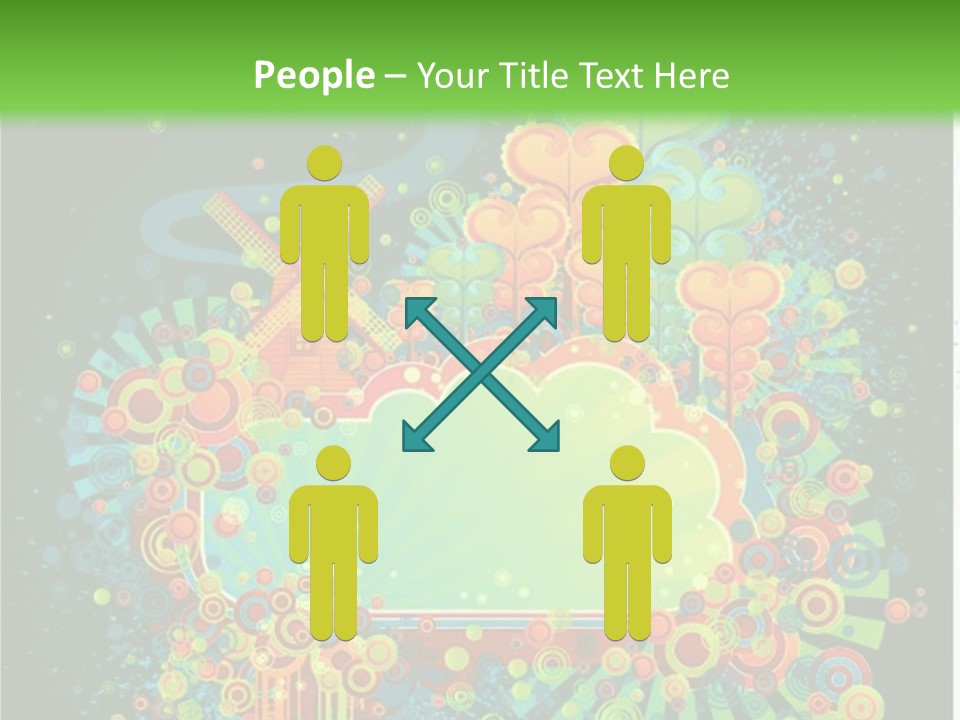 Yellow Frame Swirl PowerPoint Template