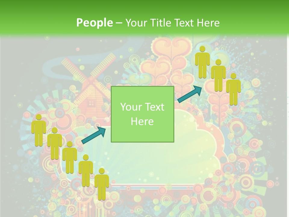 Yellow Frame Swirl PowerPoint Template