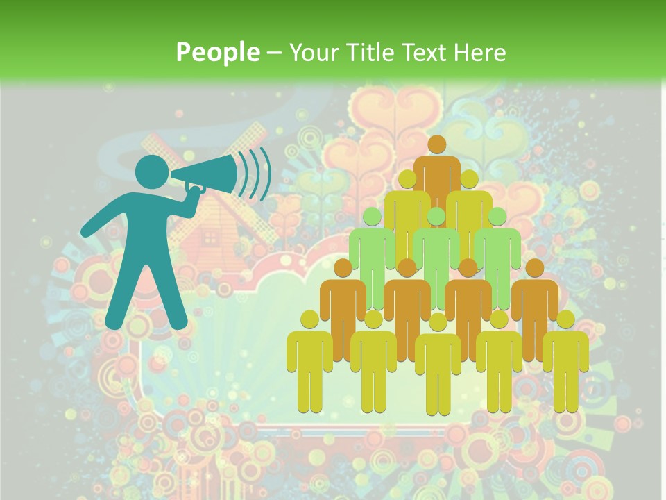 Yellow Frame Swirl PowerPoint Template