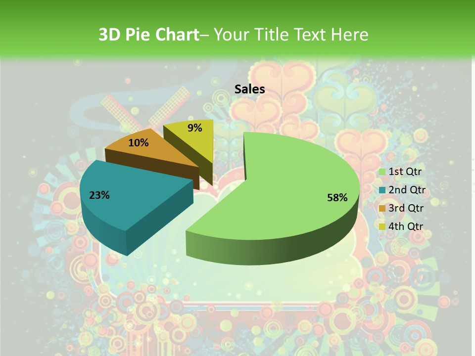 Yellow Frame Swirl PowerPoint Template