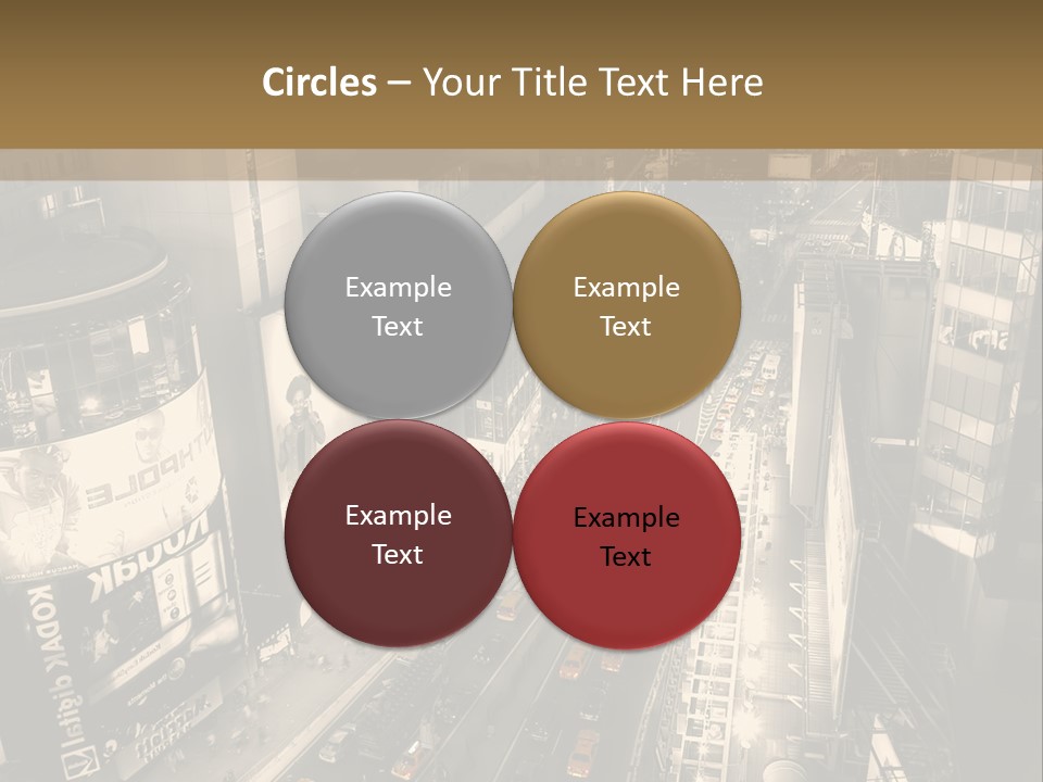 A Black And White Photo Of A City At Night PowerPoint Template