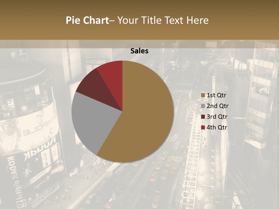 A Black And White Photo Of A City At Night PowerPoint Template