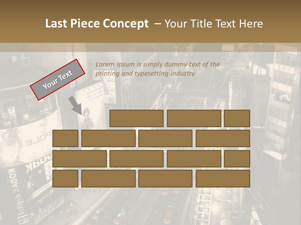 A Black And White Photo Of A City At Night PowerPoint Template