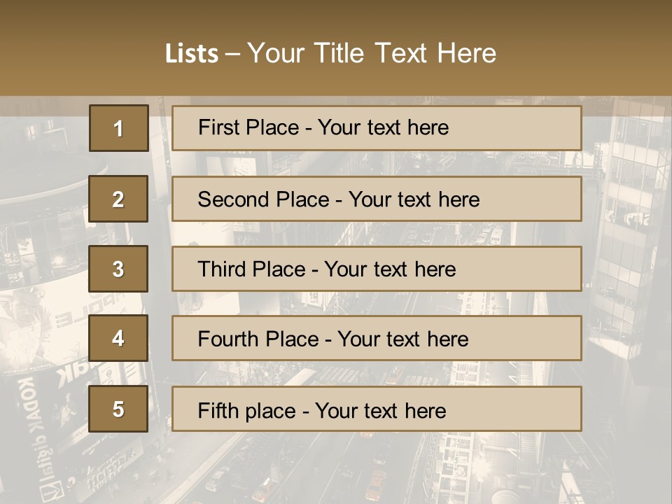 A Black And White Photo Of A City At Night PowerPoint Template