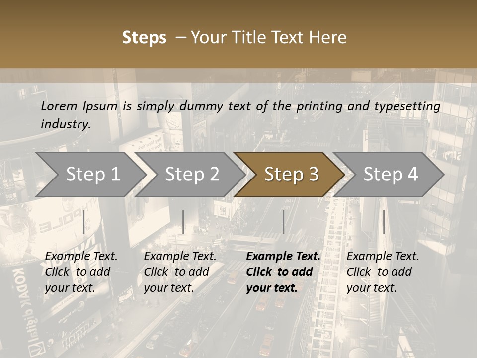 A Black And White Photo Of A City At Night PowerPoint Template