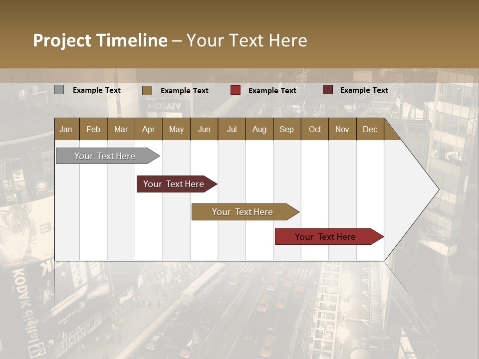 A Black And White Photo Of A City At Night PowerPoint Template
