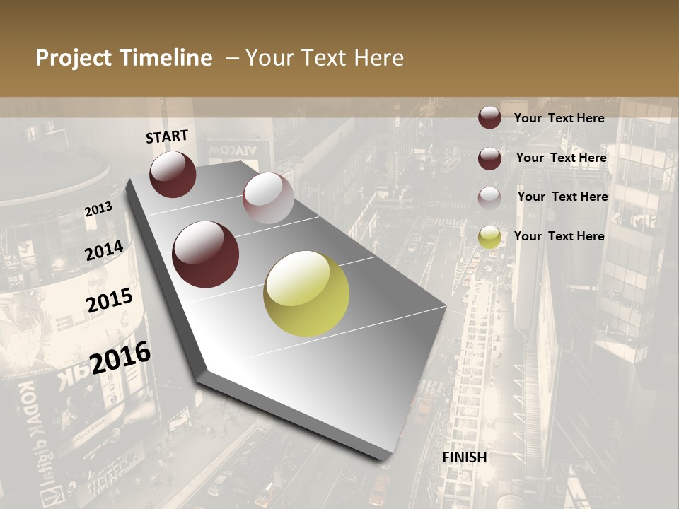 A Black And White Photo Of A City At Night PowerPoint Template