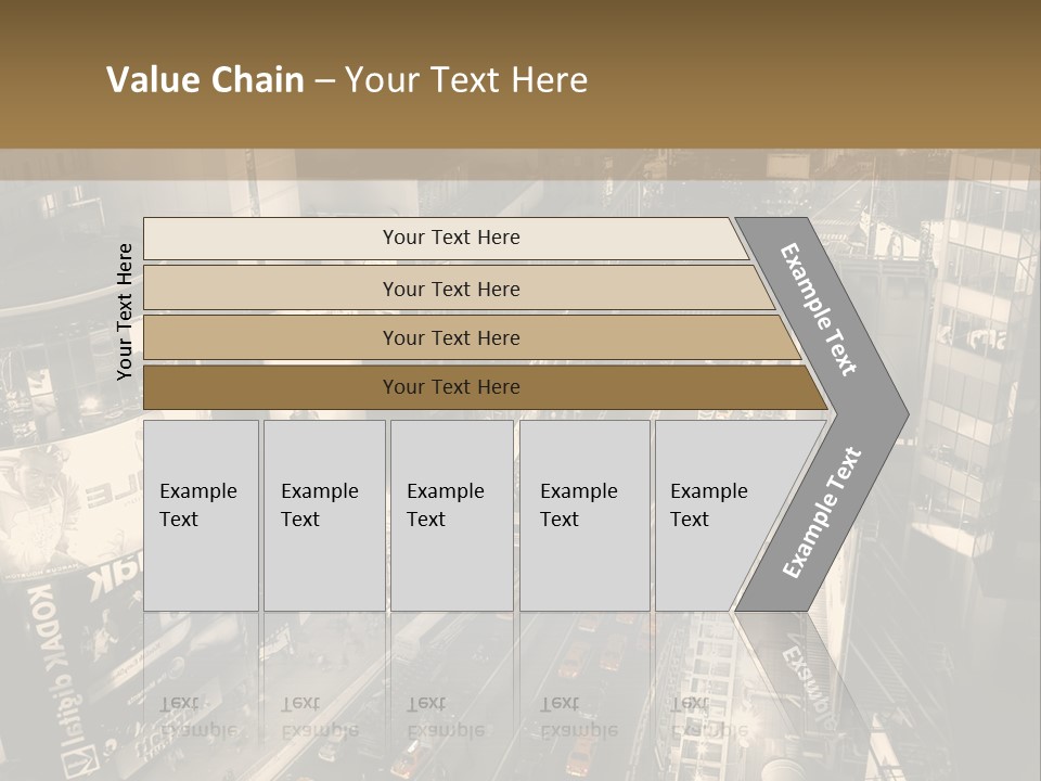 A Black And White Photo Of A City At Night PowerPoint Template