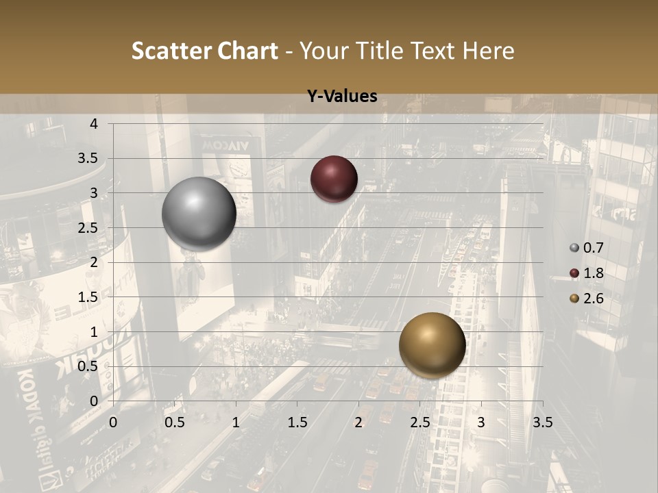 A Black And White Photo Of A City At Night PowerPoint Template
