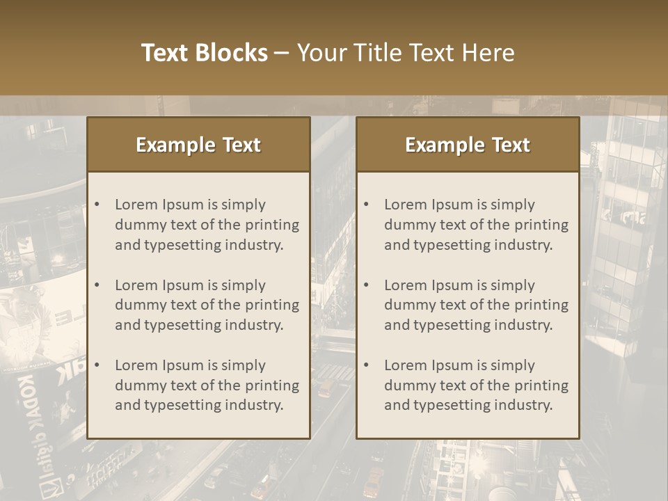 A Black And White Photo Of A City At Night PowerPoint Template