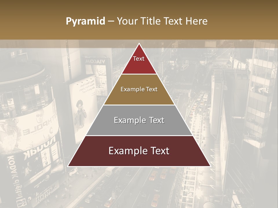 A Black And White Photo Of A City At Night PowerPoint Template