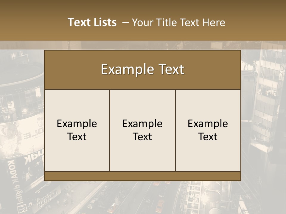 A Black And White Photo Of A City At Night PowerPoint Template