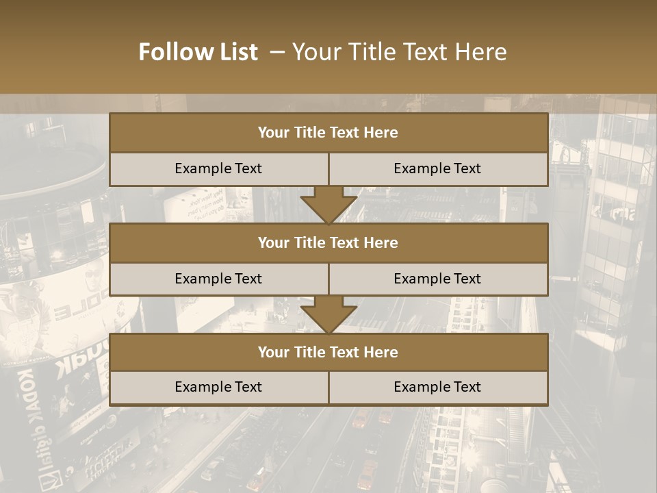 A Black And White Photo Of A City At Night PowerPoint Template