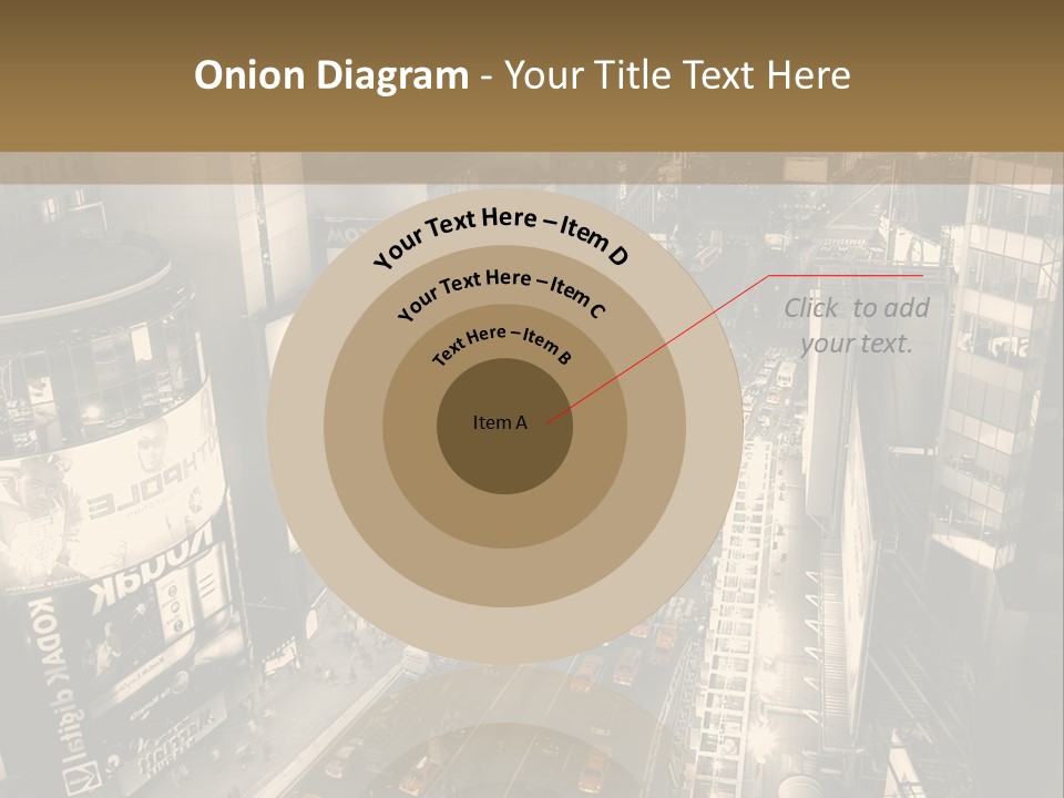 A Black And White Photo Of A City At Night PowerPoint Template