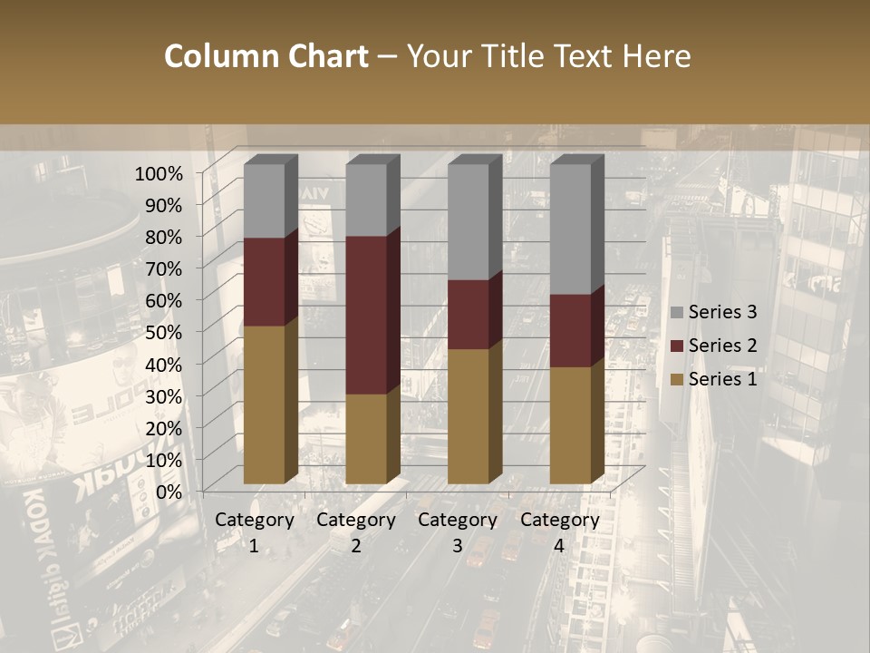 A Black And White Photo Of A City At Night PowerPoint Template