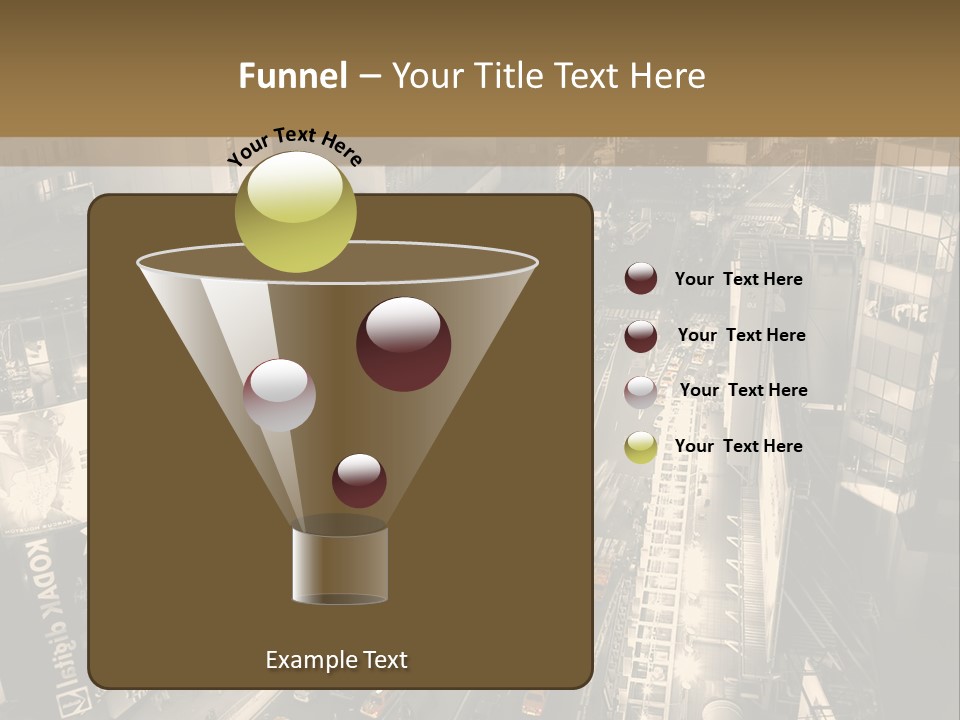 A Black And White Photo Of A City At Night PowerPoint Template